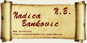 Nadica Banković vizit kartica